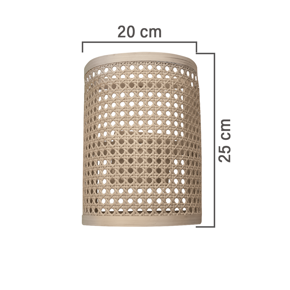 Medidas do Lúminaria Pendente Rattan de Palha Nova Guine Detalhes